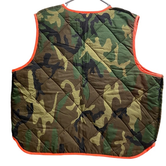 Cabela's Outdoor Gear CAMO Camouflage & Orange Hunting Reversible VEST - Picture 3 of 10
